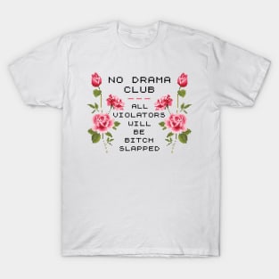 Love Drama Club Baby Pink & White Design T-Shirt