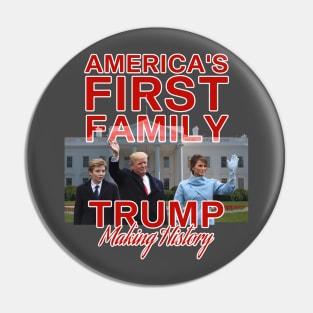 Vintage Style - America's First Family Trump Making History Presidential Inauguration Rap Tee Pin