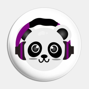 music and Cute Animal Friendly Panda Pin