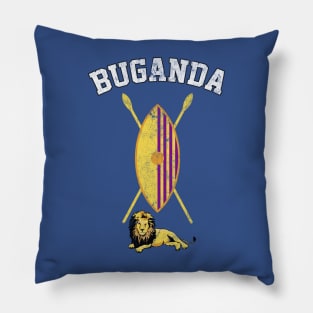 Buganda / Faded Vintage Style Flag Pillow