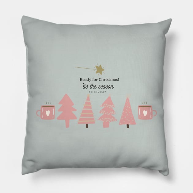 jolly forest ready for christmas Pillow by PrintDesignStudios