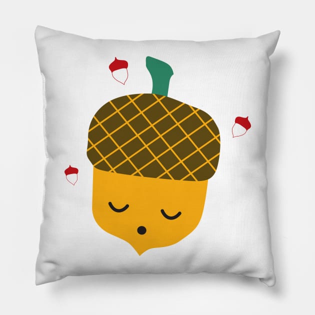 The Mighty Acorn I Pillow by littleoddforest