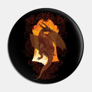 Fire Dragon Border Pin