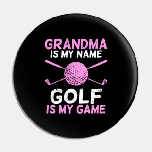 Grandma Golfing Grandmother Golfer Gift Pin