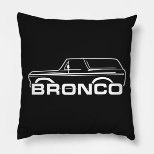 1978-1979 Ford Bronco White With New Logo Pillow