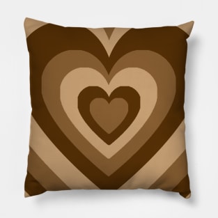 brown retro  heart Pillow