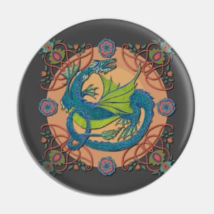 Celtic Medieval Water Dragon Pin