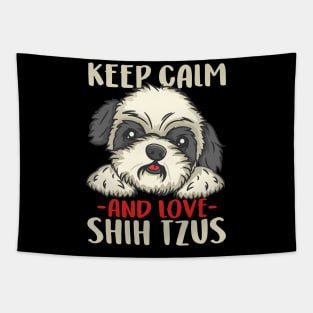 Owned By A Chinese Shih Tzu print for Dog Lovers Tapestry