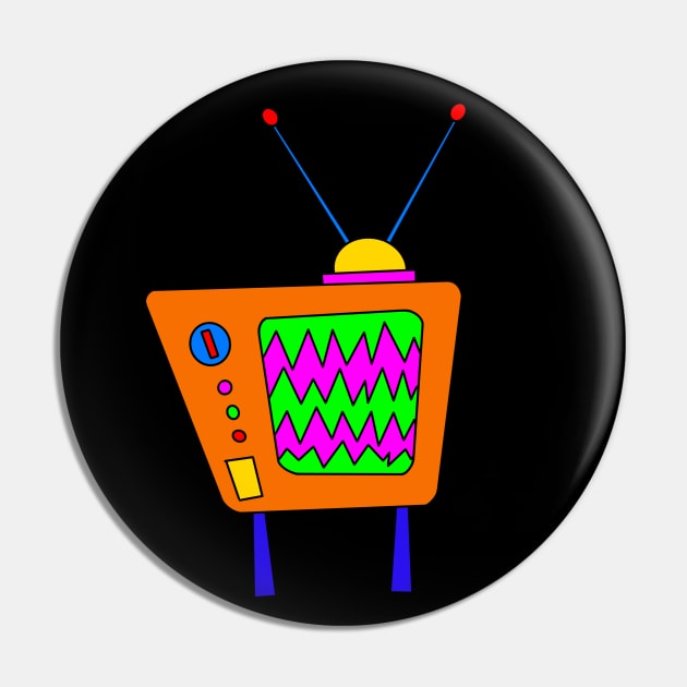 Retro TV Design Pin by Turnersartandcrafts