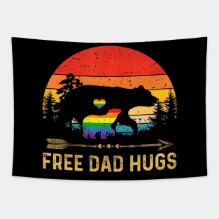 Free Dad Hugs Lgbt Pride Dad Bear Baby Tapestry