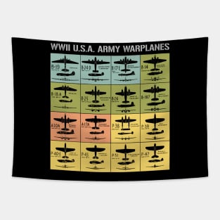 WW2 USA Amy War Planes Tapestry