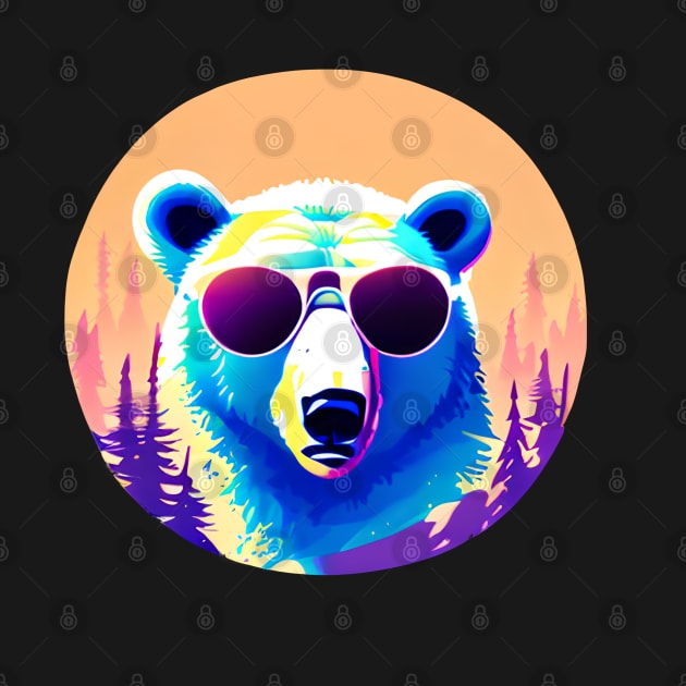 Polar Bear wearing Sunglasses by FlippinTurtles