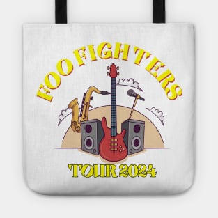 Foo Fighters Tour 2024 T shirt yellow Tote
