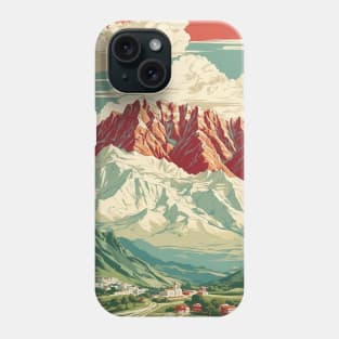 Mount Olympus Greece Tourism Vintage Poster Phone Case