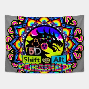 Shift Alt Paradigm - 5D Ascension - Spiritual Sacred Geometrical Art Tapestry