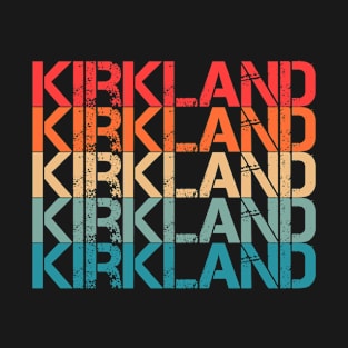 Kirkland Retro Vintage Repeated Text T-Shirt