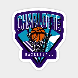 Charlotte Basketball 90s Throwback Magnet