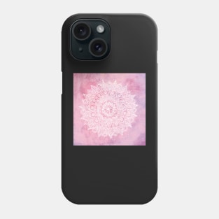 Pink watercolor mandala Phone Case