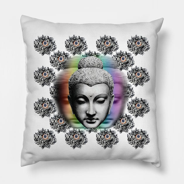 Buddha's eyes Pillow by EnHitro