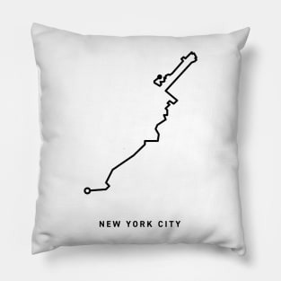 New York City Marathon Course Map Pillow