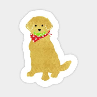 Cute Preppy Golden Retriever - Tennis Balls In Mouth Magnet