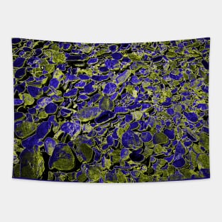 Lapis lazuli and gold pebbles Tapestry