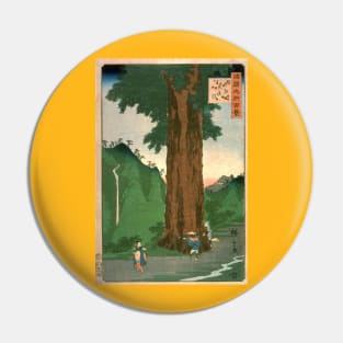 Hiroshige big Tree print Pin