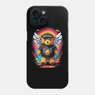 Cute teddy bear with angel wings Phone Case