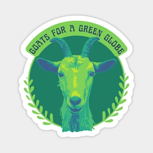 Goats For A Green Globe Magnet