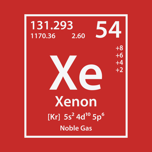 Xenon Element Xenon TShirt TeePublic