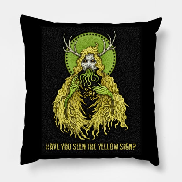 Yellow Sign - Azhmodai 2019 Pillow by azhmodai