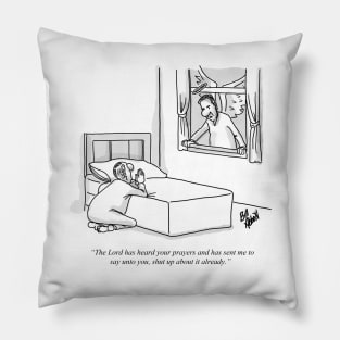 Classic Angel and Praying Cartoon Pillow