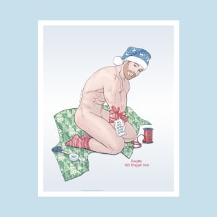 Naughty Gift Wrapped Steve Pinup T-Shirt