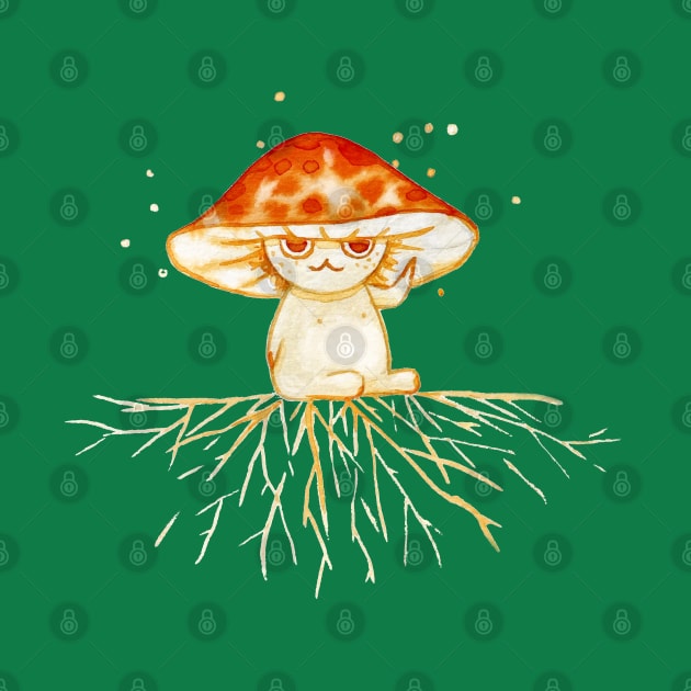 Baby mushroom creature by Hana Nekrep Art