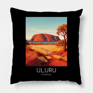 A Pop Art Travel Print of Uluru / Ayers Rock - Australia Pillow