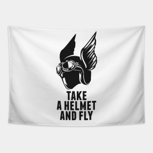 take a helmet and fly Tapestry