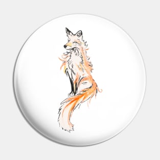 Fox - oil painting Pin