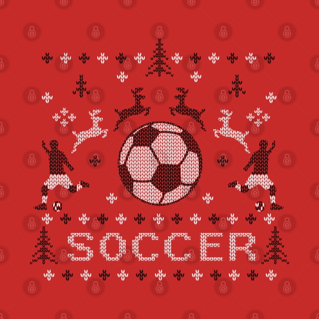 Soccer Ugly Christmas Sweater Design by TeeCreations