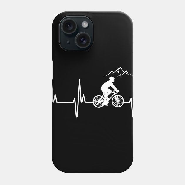 Mountain Bike Heartbeat - Biking Lifeline T-Shirt Phone Case by biNutz