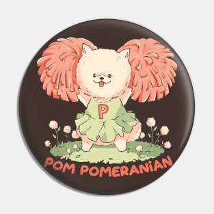 Pom Pomeranian - Cute Cheerleader Dog Gift Pin