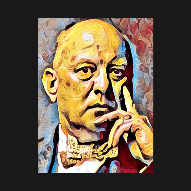 Aleister Crowley The Great Beast of Thelema  painted impressionist surrealist style by hclara23