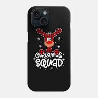 Christmas Squad Buffalo Plaid Reindeer Family Matching Pajamas Phone Case