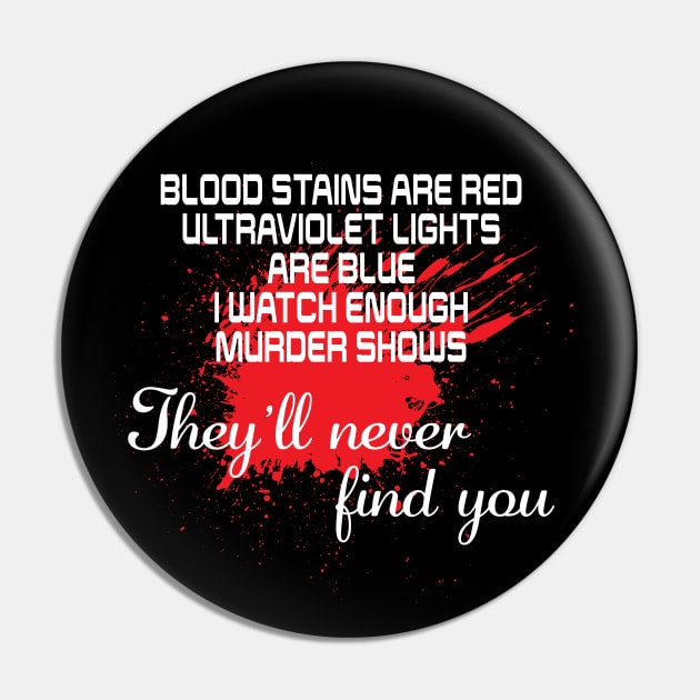 Blood Stains Creepy Never Find You Pin by Mellowdellow