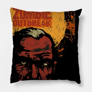 Warning Zombie Outbreak Pillow