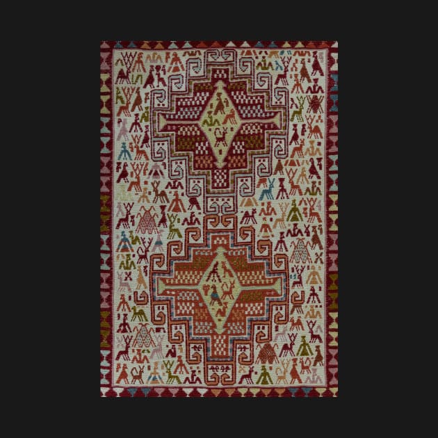 Persian Traditional Rug with animals pattern by Farzad-Design
