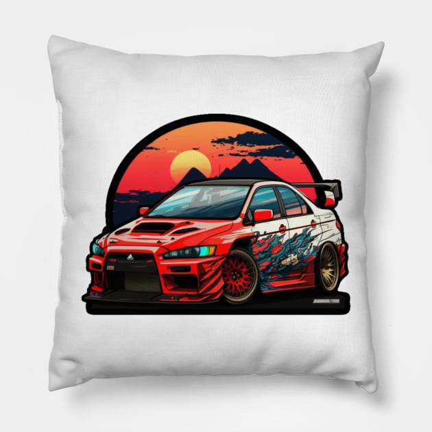 Mitsubishi Evo Pillow by Evergreen Market