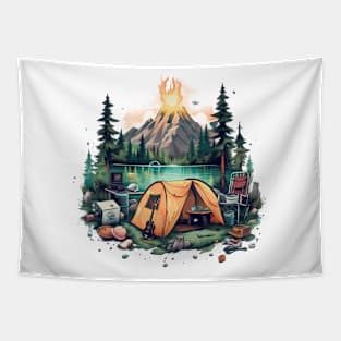 Camping Scene #6 Tapestry