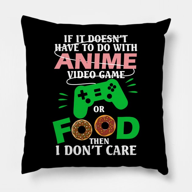 Anime Video Game Gamer Girl Funny Kawaii Japanese Manga Joke Pillow by MooneyEscobarnnzhb