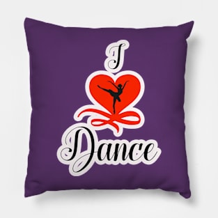 I Love Dance heart Pillow