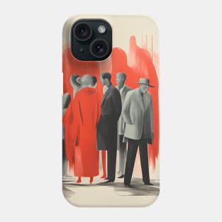 Street Conversations - Abstract Art - Modernist Elegance in Every Stroke! Phone Case